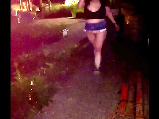Girlfriend getting dropped off at home wearing a tiny skirt