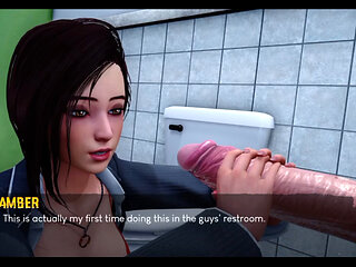 Blowjob at the bathroom 3D game