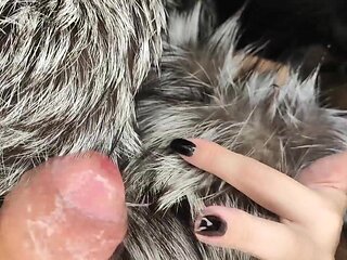 Man Found My Fur Coat and Cum on It