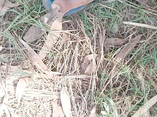 Getting my ass fucked and cock massaged in the wheat fields.