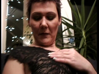 Dirty German slut shaves her twat in solo scene