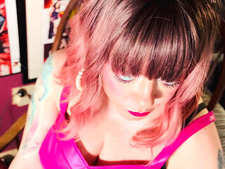 Tina Snua Is Stunning In Pink Leather & Chain Smoking - BBW OMI OME Snap Inhales Drifting Smoke