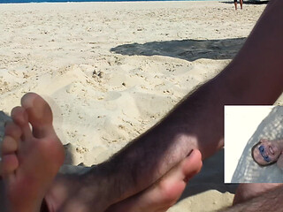 Me Being Tickled on My Feet on the Beach