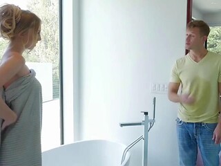 Boyfriend Pounds Blonde Chloe Scott in Steamy Shower