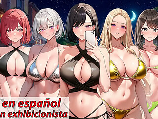 Mujeres miran como T&Uacute_ te la pelas en la calle (fantas&iacute_a). Rol muy inmersivo. JOI Hentai.