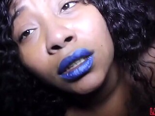 Ebony babe fucks camera guy hardcore BBC action