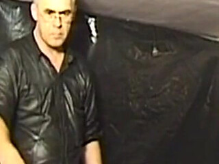 Mature Blonde MILF Enjoys Leather Man's Deep Fingering
