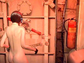 Nude gamer plays Resident Evil in a revealing mod