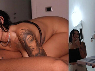 Hot MILF Calls For Pizza And Gets Hardcore Sex With Delivery Guy - Blowjob, Facial, Doggy Style