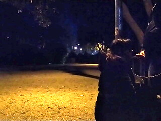 Wife sucking dick on a leash