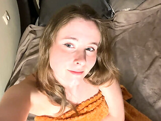 Orange Towel Pixie Soft Glow - Close-up Tease to Passionate Ride