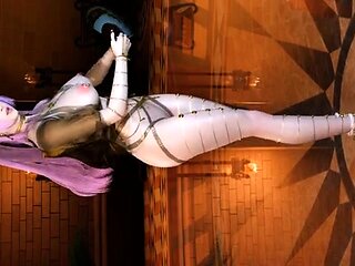 Foxy 3D Superwoman bounces up and down on a cock