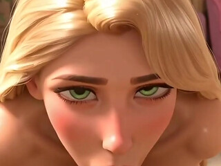 Rapunzel fucked hard till she cums.