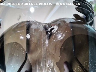CreamPie Latex Condomsuit Messy Cum