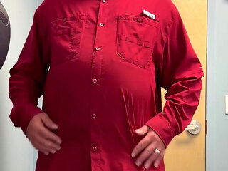 Stripping in Office Restroom