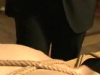 Sexy big boobs blonde humiliating dildo penetrated in bondage