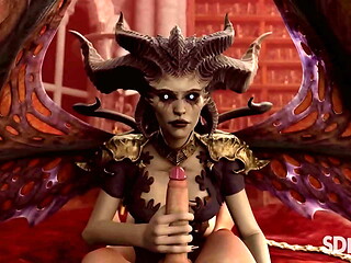 Lilith gives sensual handjob (Diablo 4)