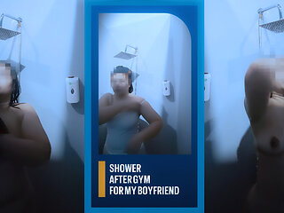 Showering at Public Gym Bathroom For My Lovely Boyfriend - Minokiiko