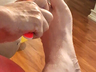 Big Beauty Nurse Vicki Cuts Boyfriends Toe Nails He Has Stinky Dirty Feet