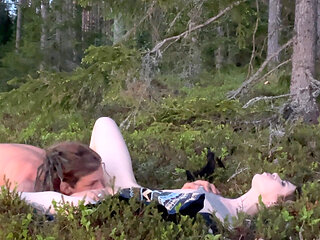 Swedish lovers get wild in the woods - RosySkye - 4K 60fps