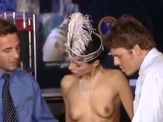 Small Titted German Babe Pleasing Two Hard Peckers with Her Amazing Moves