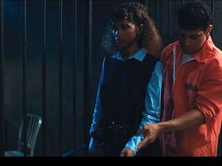 Barbie Rous Freezes Ebony Big Tits for Jason Carreras Creampie
