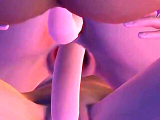 Lesbian Threesome Double Penetration with Double Headed Dildos