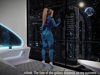 Cocktroid Remake - Zero Suit Samus X Futa Kurza, Bathroom Mission