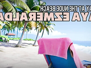 Nudes enjoy a day at the beach in animated 3D fun