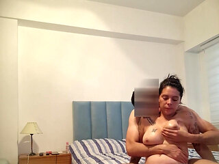 Ruby's shower is ruined when he poured oil on her boobs, but his hard dick made her forgive him