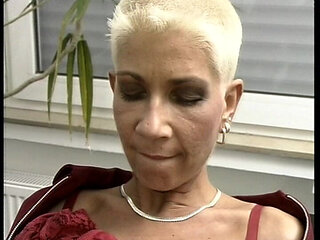 Short Haired German Babe Enjoys Making Him Cum All Over