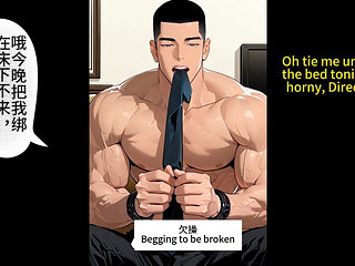 Keeping the video focused on that horny, buzz-cut muscle sub