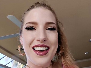 Slutty Cherry Kiss Bounces Ass Cowgirl on Big-Cock POV
