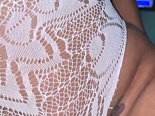 Her Big Tits Bounce on My Face as She Rides My Cock.