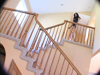 Gorgeous brunette gets gangbanged by a Hunter's collection of studs