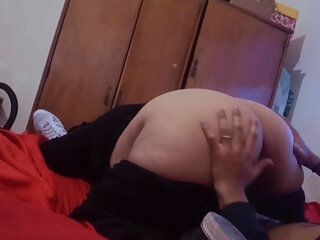 Massaging and Spanking My Girlfriend's Great Ass for a Little While