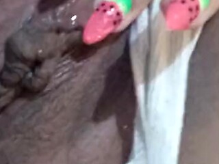 Big Ass Latina Plays with Her Pussy and Pussy Lips