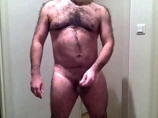 Hairy Daddy Strips and Plays