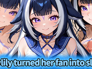 Shylily makes you switch from her fan to her loyal servant (Dildo JOI)