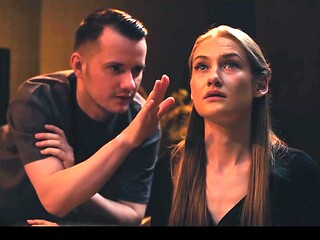 Petite manager gets a surprise office blowjobs in a mind-bending threesome