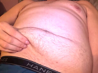 Playing with my belly!