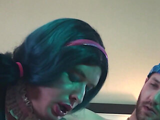 Hot Trans Woman in Chastity Fucked and Sucking - Compilation 13