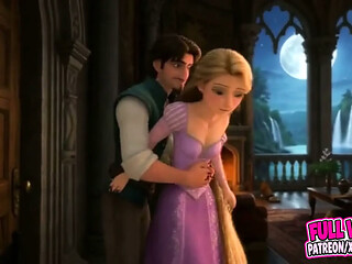 Naughty fairytale - Rapunzel and Flynn's lustful escapades