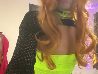 GAY FEM BOY INDIAN LIM GREEN SISSY SLUT CROSS DRESS WHORE IS YOUR SLAVE TO SLUT SHAME AND USE  FOR CUM BUCKET MESS
