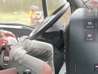 Stormy on the road - an unexpected meeting near my truck