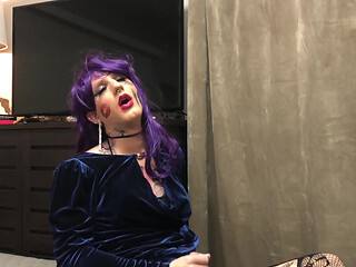 Extremely Hot Tatted Sissy Masturbation