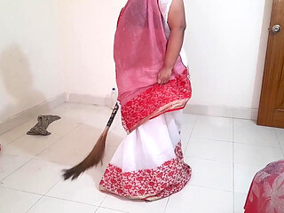 Indian Maid Fucked by the Owner's Stepson While Sweeping House - Part 2