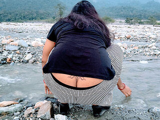 Outdoor naked dare and hard fucked in hotel, cummed in her hair.