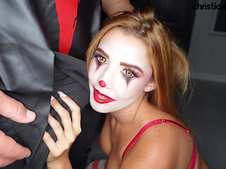 Agatha Vega dressed as a creepy Clown gets fucked hard by