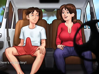 Debbie finally sucks Anon's huge cock - summertime saga gameplay